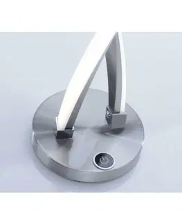 LED stolní lampy PAUL NEUHAUS LED stolní lampa barva ocel v zakřiveném designu 3000K PN 9141-55