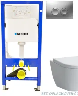 WC sedátka Geberit Duofix tlačítko DELTA21 matné WC LAUFEN PRO RIMLESS + SEDÁTKO 458.103.00.1 21MA LP1