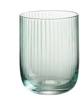 Sklenice Mentolová sklenička na vodu s vroubkováním Ralph - Ø7*9cm / 260ml J-Line by Jolipa 30630