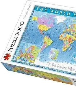 Hračky puzzle TREFL - puzzle Politická mapa světa 2000