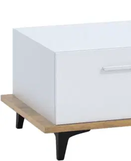 Konferenční stolky ArtCross Konferenční stolek BOX-03 Barva: dub burgun / bílá / černá