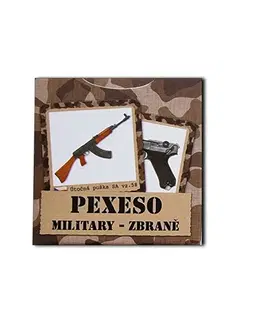 Hračky společenské hry HRACÍ KARTY - Pexeso retro Military Zbraně
