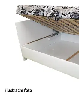 s úložným prostorem Rohová čalouněná postel s úložným prostorem Sára, 140x200 cm