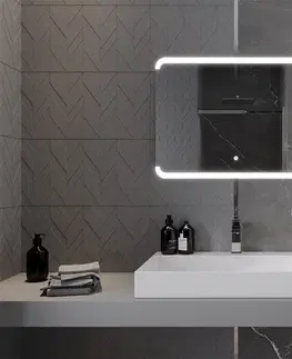Koupelnová zrcadla MEXEN Nida zrcadlo s osvětlením 80 x 60 cm, LED 600 9806-080-060-611-00