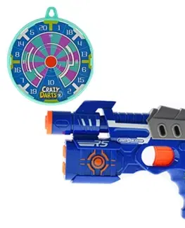 Hračky - zbraně MIKRO TRADING - Pistole 24cm s pěnovými náboji 8ks a terčem v krabičce