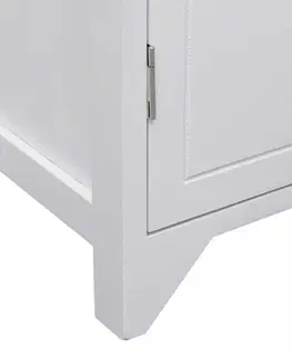 Koupelnové skříňky Koupelnová skříňka dřevo Dekorhome Bílá / hnědá