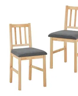 Židle do jídelny Sada Židlí 2ks Nicolas Šedá