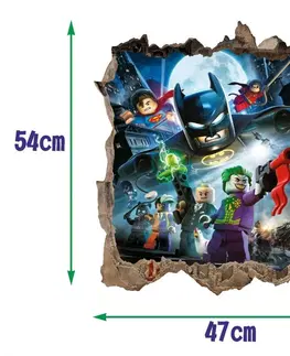 Pohádkové postavičky Nálepka na zeď lego Batman HIT 54x47cm