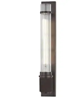 Industriální nástěnná svítidla HUDSON VALLEY nástěnné svítidlo SHAW ocel/sklo starobronz/čirá E27 1x6W 1200-OB-CE