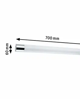 LED nástěnná svítidla Paulmann LED svítidlo k zrcadlu Orgon IP44 10,5W 700mm chrom/bílá zásuvka 797.13 P 79713