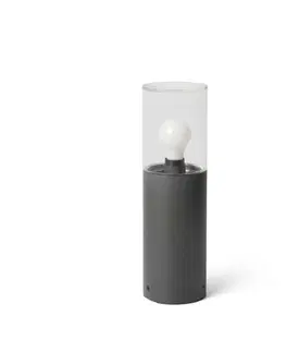 Stojací svítidla FARO KILA 400 sloupková lampa, tmavě šedá, transparentní
