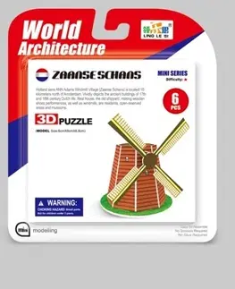 Hračky puzzle WIKY - Puzzle 3D Mini Mlýn