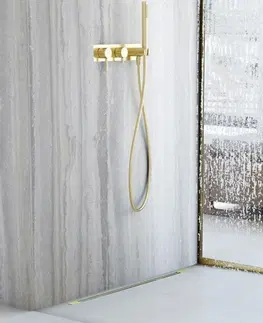 Sprchové kouty REA Spádová lišta levá, 100cm zlatá  kartáčovaná REA-K3216