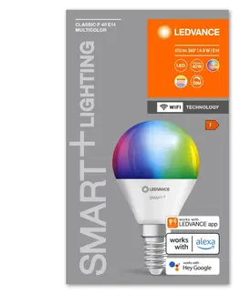 LED žárovky OSRAM LEDVANCE SMART+ WiFi P40 4,9W 230V RGBW FR E14 4058075778658