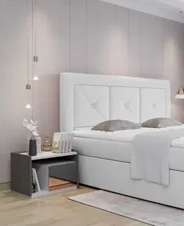 BOXSPRING postele Artelta Čalouněná manželská postel IDRIS | 180 x 200 cm Farebné prevedenie IDRIS: Dora 96