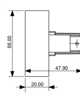 Kolejnice a příslušenství 3fáze Light Impressions Deko-Light 3-fázový kolejnicový systém, D Line koncovka pro vestavnou kolejnici RAL 9010 bílá 56 mm 710103