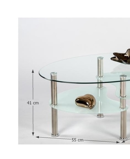 Konferenční stolky GALID konferenční stolek, ocel/sklo