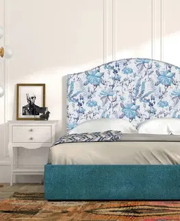 Luxusní a stylové postele Estila Luxusní klasická manželská postel Genova s elegantním čalouněným čelem 160cm