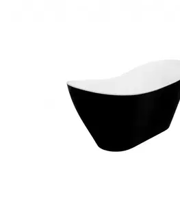 Vany HOPA Volně stojící vana VIYA černá/bílá Rozměr vany 160 × 70 cm VANAND16BW