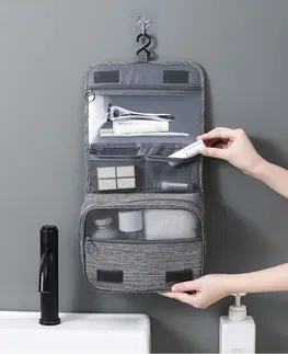 Koupelnové doplňky TZB Cestovní kosmetická taška ARDA šedá