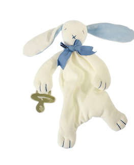 Hračky MAUD N LIL - Mazlík králík s úchytem, modrý