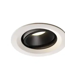 LED podhledová svítidla SLV BIG WHITE NUMINOS MOVE DL M vnitřní LED zápustné stropní svítidlo bílá/černá 4000 K 20° otočné a výkyvné 1003613