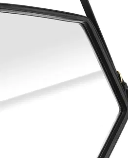 Zrcadla HOMEDE Nástěnné zrcadlo Ebi II černé, velikost 39,2x34,3x3