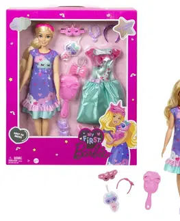 Hračky panenky MATTEL - Barbie Moje První Barbie Panenka Den A Noc - Fialová