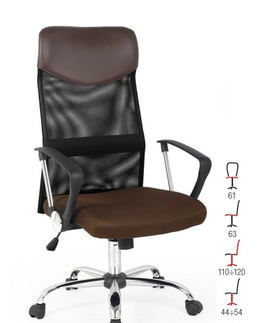Kancelářské židle Kancelářské křeslo MEDANG, hnědá/černá