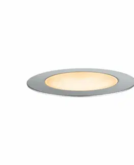 Nájezdová a pochozí svítidla PAULMANN Plug & Shine LED zemní svítidlo Floor samostatné svítidlo neláká hmyz IP67 2200K 2W stříbrná