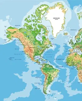 Samolepící tapety Samolepící tapeta klasická mapa světa