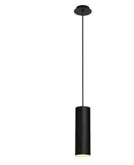 Moderní závěsná svítidla SLV BIG WHITE ENOLA, závěsné svítidlo, A60, kulaté, černé matné, E27, max. 60 W, vč. rozety, černá 149388