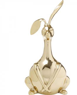 Sošky zajíců KARE Design Soška Bunny - zlatá, 37cm