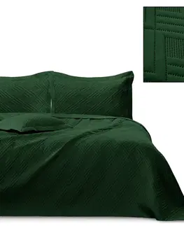 Přehozy Přehoz na postel AmeliaHome Ophelia IV lahvově zelený, velikost 240x260