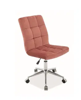 Kancelářské židle Signal Kancelářské křeslo Q-020 VELVET Varianta: Růžová / Bluvel 52
