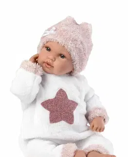 Hračky panenky LLORENS - 63648 NEW BORN - realistická panenka miminko se zvuky a měkkým látkovým tělem - 36