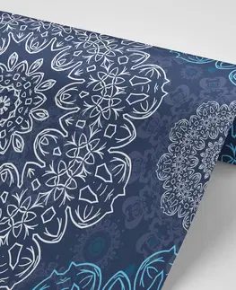 Samolepící tapety Samolepící tapeta modrá Mandala s abstraktním vzorem