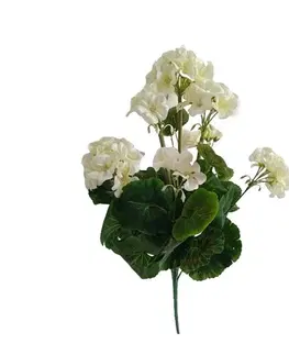 Květiny Umělá květina Muškát bílá, 47 cm