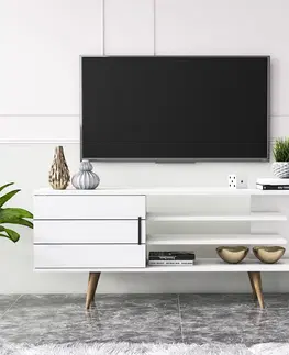Televizní stolky Televizní stolek TERMINI bílý