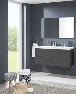 Koupelnový nábytek MEREO Aira, koupelnová skříňka s umyvadlem z litého mramoru 101 cm, antracit CN752M