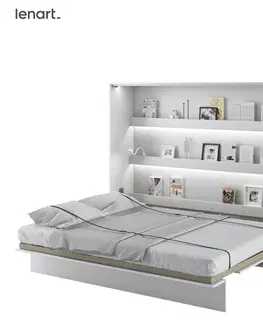 Postele Dig-net nábytek Sklápěcí postel Lenart BED CONCEPT BC-14 | 160 x 200 cm Barva: Bílá