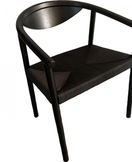 Židle s područkami KARE Design Černá židle s područkami Edda