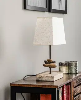 Stolní lampy ONLI Stolní lampa Seregon s látkovým stínidlem, výška 39 cm