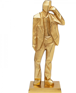 Sošky mužů KARE Design Soška Standing Man - zlatá, 62cm