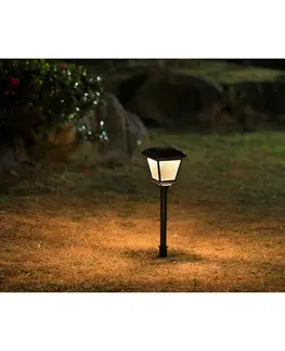 Zahradní lampy Retlux RGL 113 Solární zapichovací svítidlo černá, 1x LED teplá bílá