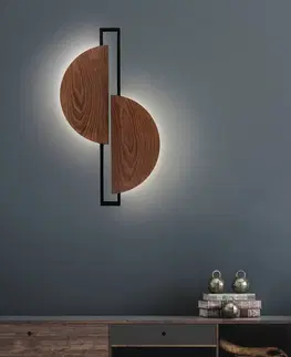 Nástěnná svítidla Euluna Nástěnné svítidlo Sunrise LED ze dřeva