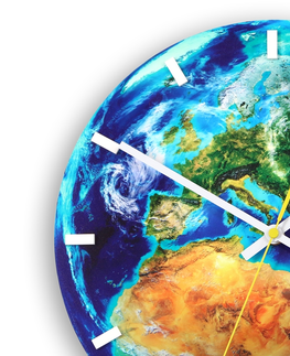 Hodiny ModernClock Nástěnné hodiny Globe modré