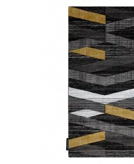 Koberce a koberečky Dywany Lusczow Kusový koberec ALTER Bax pruhy zlatý, velikost 140x190