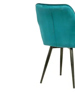 Židle Jídelní křeslo 2 ks RHODE Dekorhome Modrá