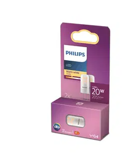 LED žárovky Philips Philips LED kolíková žárovka G4 1,8W 827 sada 2ks